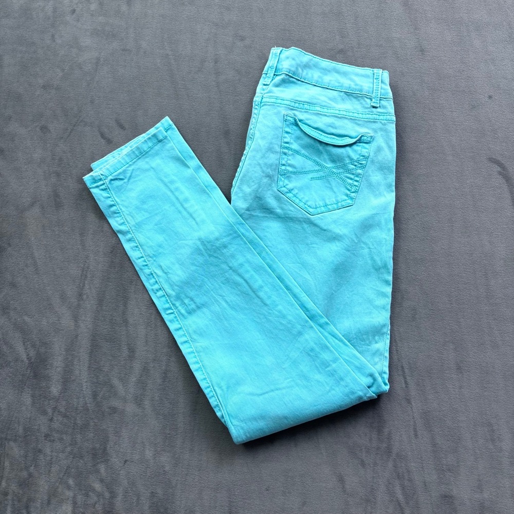 Aeropostale Lola Jegging Turquoise Aqua Blue Skinny Pants Size 9/10 Reg